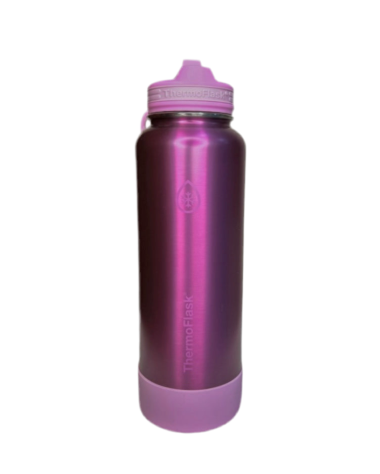 ThermoFlask 40oz Botella Térmica Color Morado Metálico