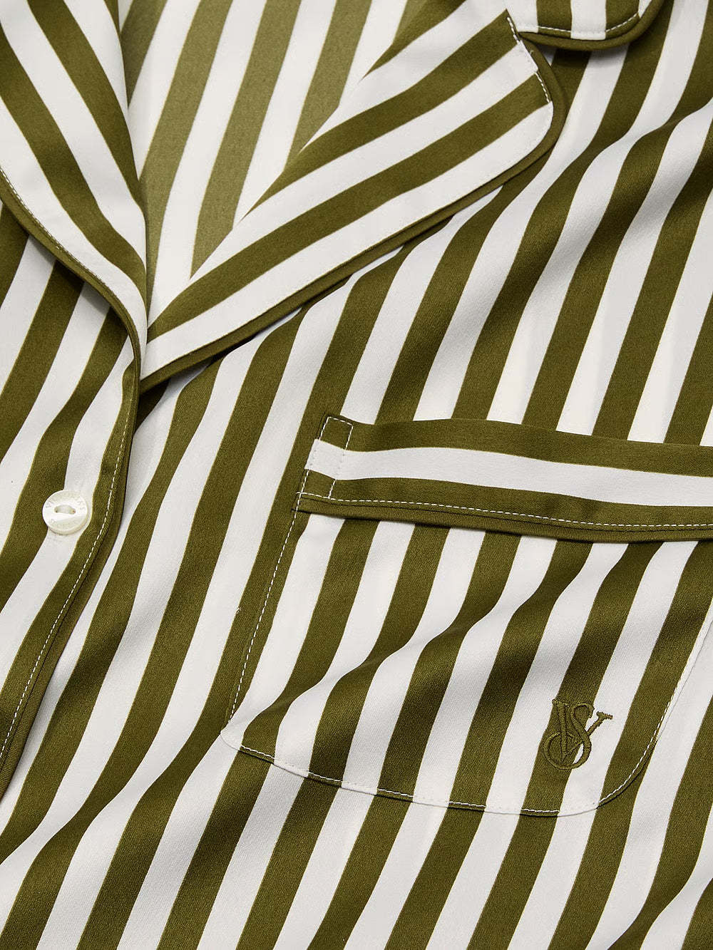 Conjunto de Pijama Satin Lineas Verde