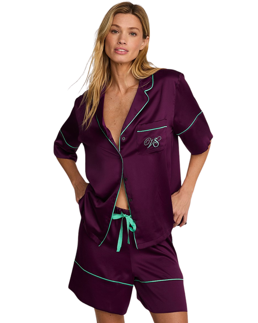 Signature Satin Short Pijama Set (Conjunto De Pijama)