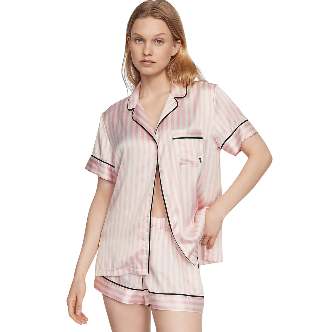Glazed Satin Short Pijama Set (Conjunto De Pijama)