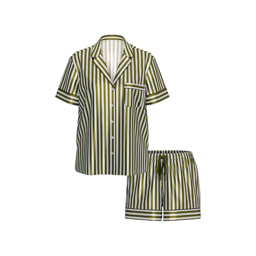 Glazed Satin Short Pijama Set (Conjunto De Pijama De Satin)