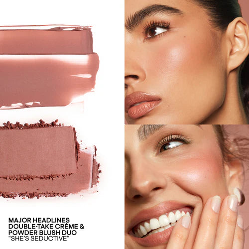 Mini Major Headlines Double-Take Crème & Powder Blush Duo (Rubor en Crema y Polvo)