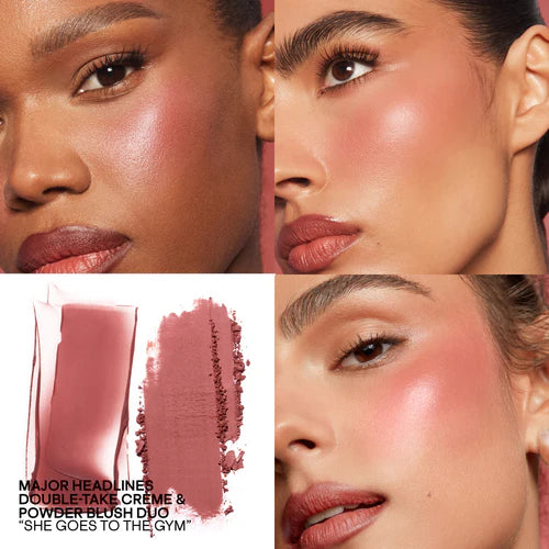 Mini Major Headlines Double-Take Crème & Powder Blush Duo (Rubor en Crema y Polvo)