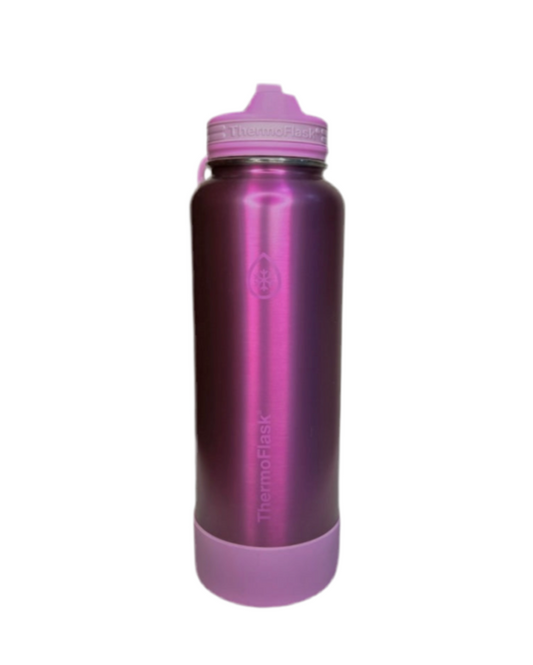 ThermoFlask 40oz Botella Térmica Color Morado Metálico