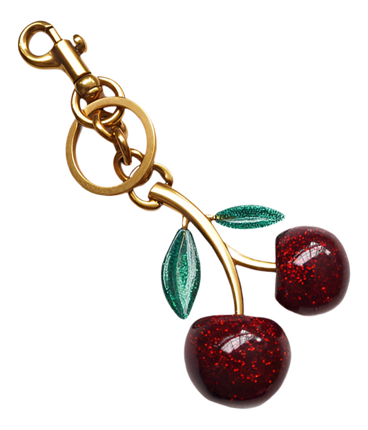 Llavero Cereza Dorado Chic