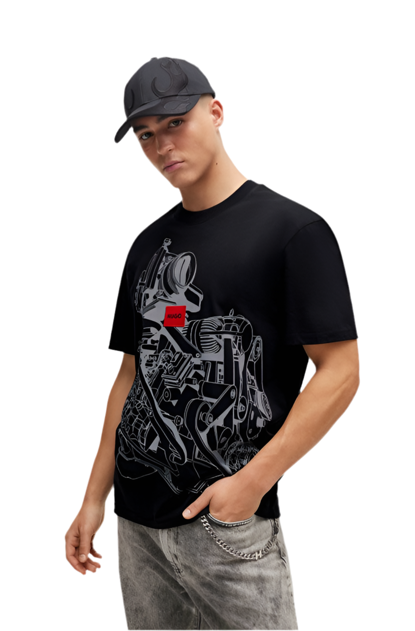 Playera Hugo Red Dacifico BLK