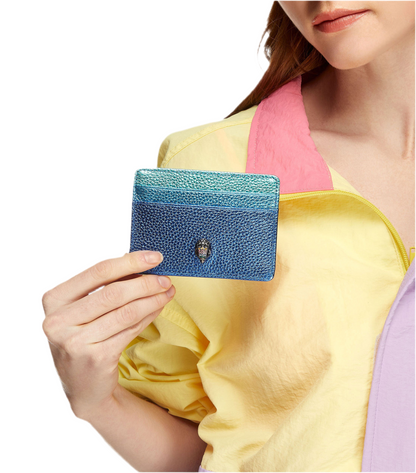 Tarjetero Multicolor en Piel Rainbow