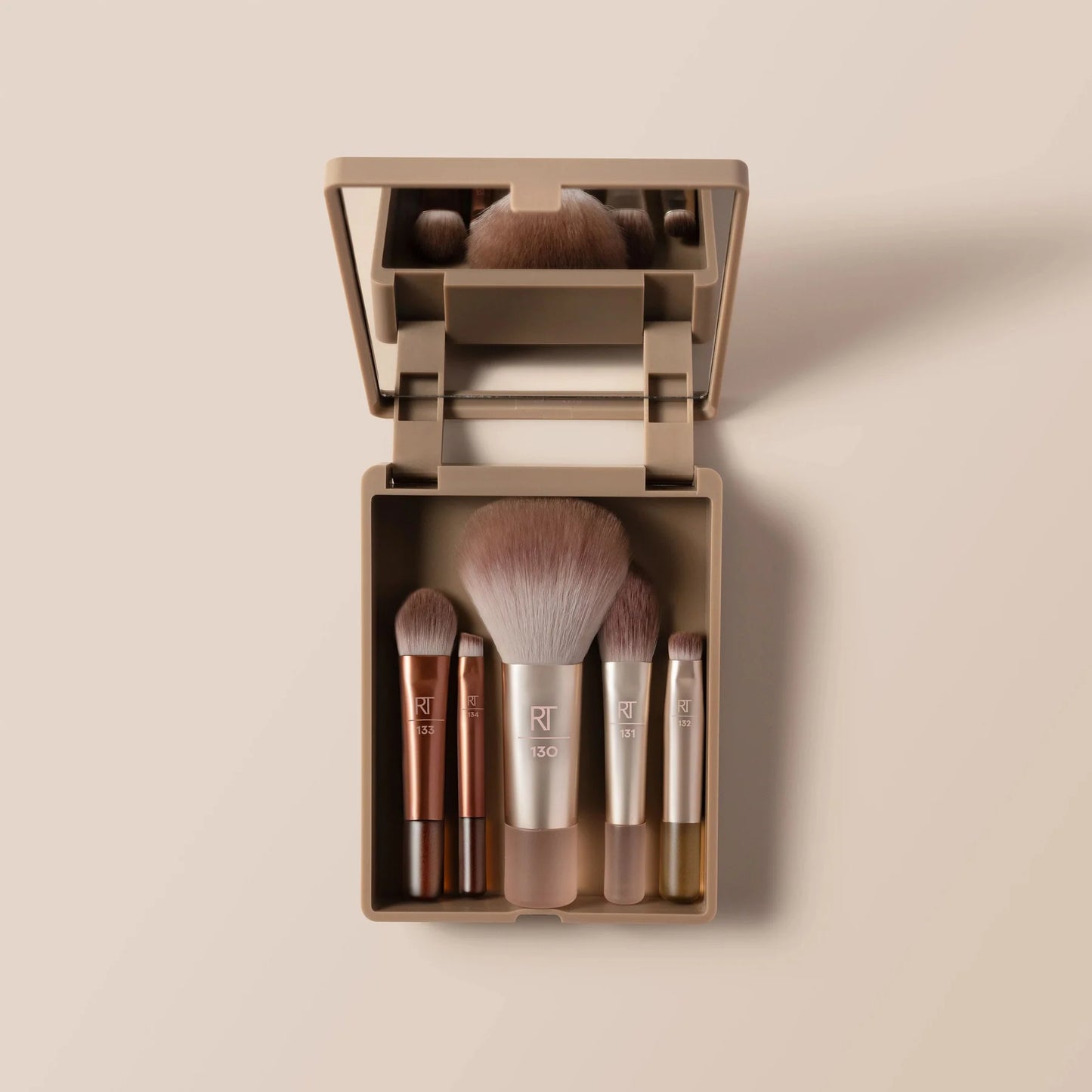 New Nudes 2.0 On-The-Glow Mini Brush Set + Mirrored Compact (Set De Brochas)