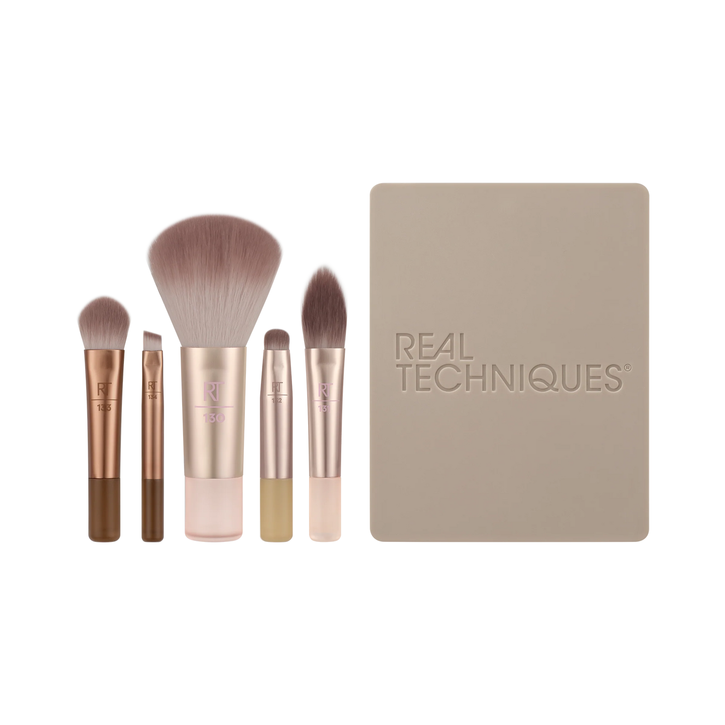 New Nudes 2.0 On-The-Glow Mini Brush Set + Mirrored Compact (Set De Brochas)