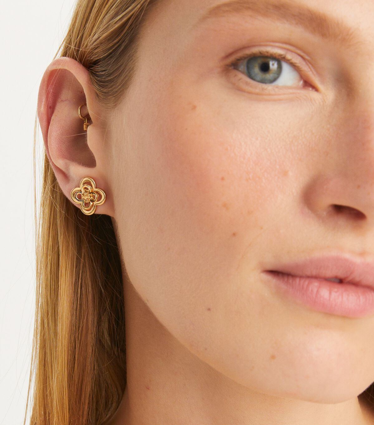 Forget Me Not Clover Stacked Stud Earrings (Aretes)