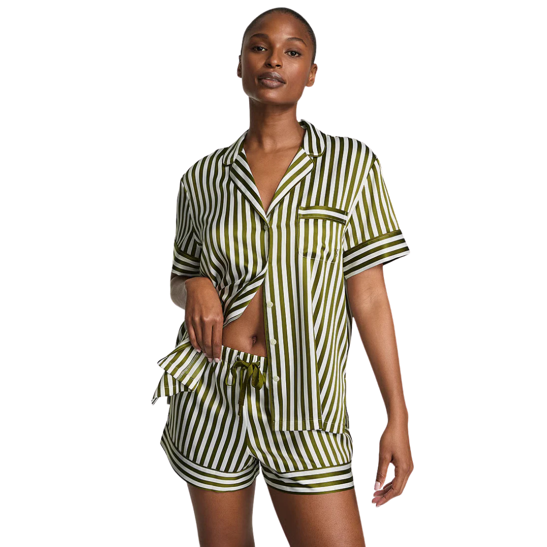 Glazed Satin Short Pijama Set (Conjunto De Pijama De Satin)